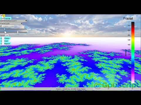 A Julia Fractal Set Running written in GpuScript on a Laptop