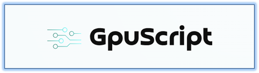 A logo with black text